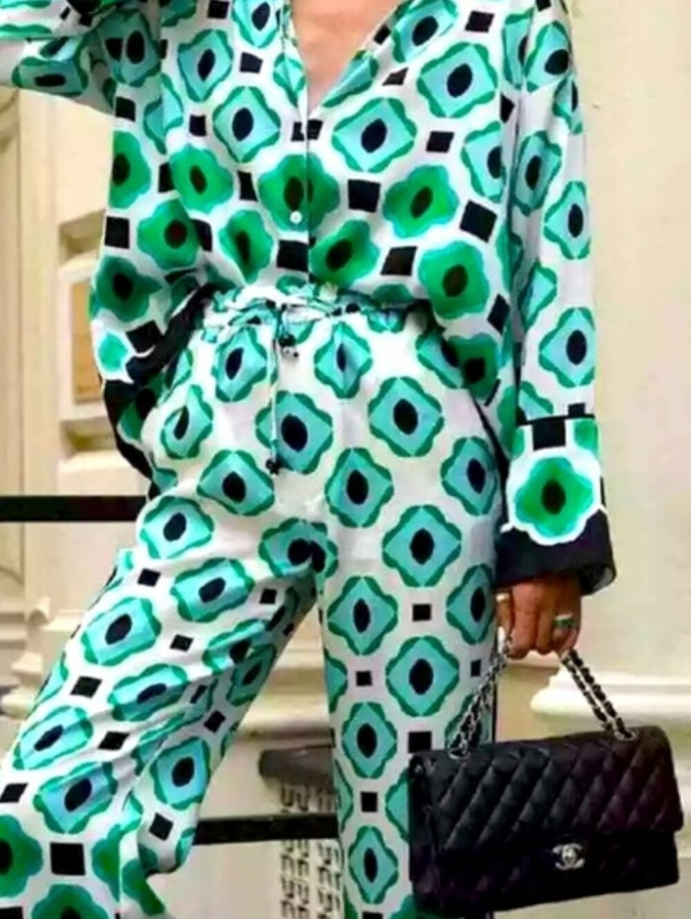 ZARA 2pc SET CO ORD Flowy Geometric Print Pants and TopSIZE XL/XXL - Picture 7 of 16